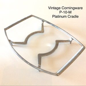 Corningware P-10-M Vintage Platinum Cradle